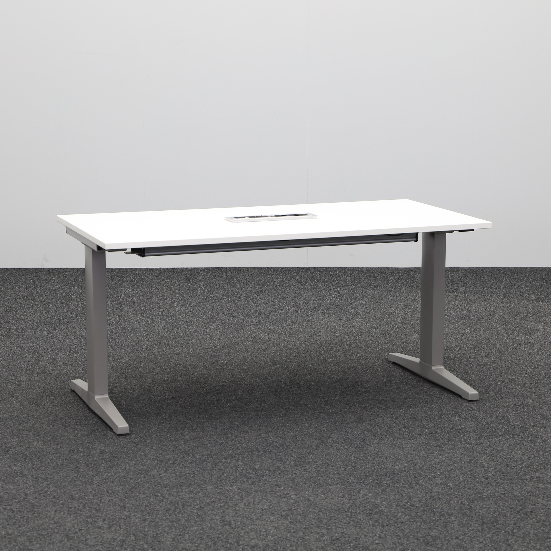 Tables de conférence Haworth (Blanc, Normalement utilisé, 160x80, Anthracite, Gris argenté)