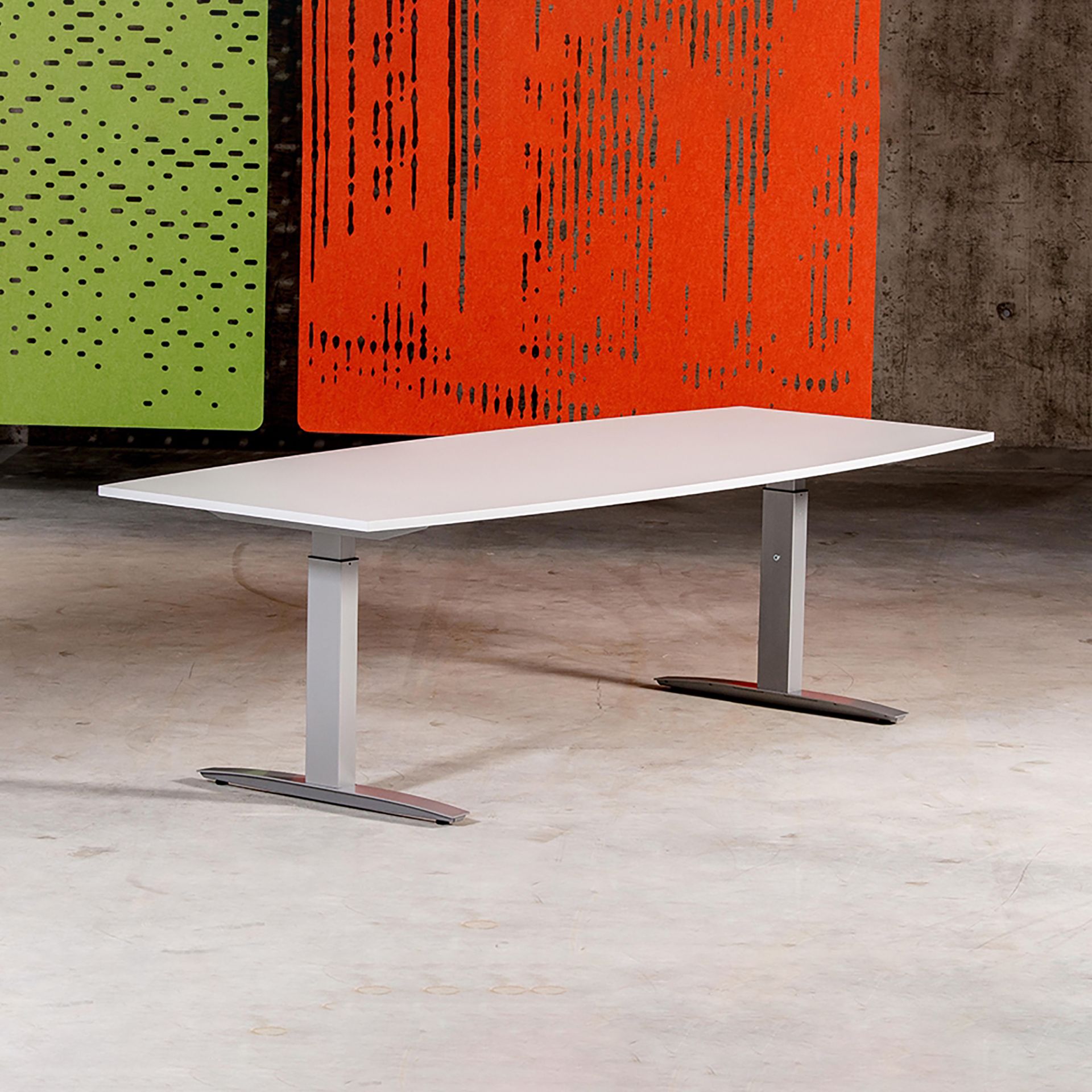 Table de réunion Tradingzone Proline (Blanc, Nouveau, 240x100, Gris argenté, Gris argenté)