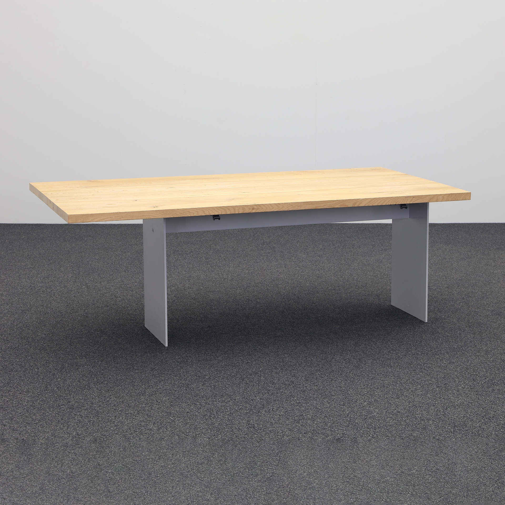 Tables de conférence Zoom (Chêne, Normalement utilisé, 200x108, Gris clair, Gris argenté)