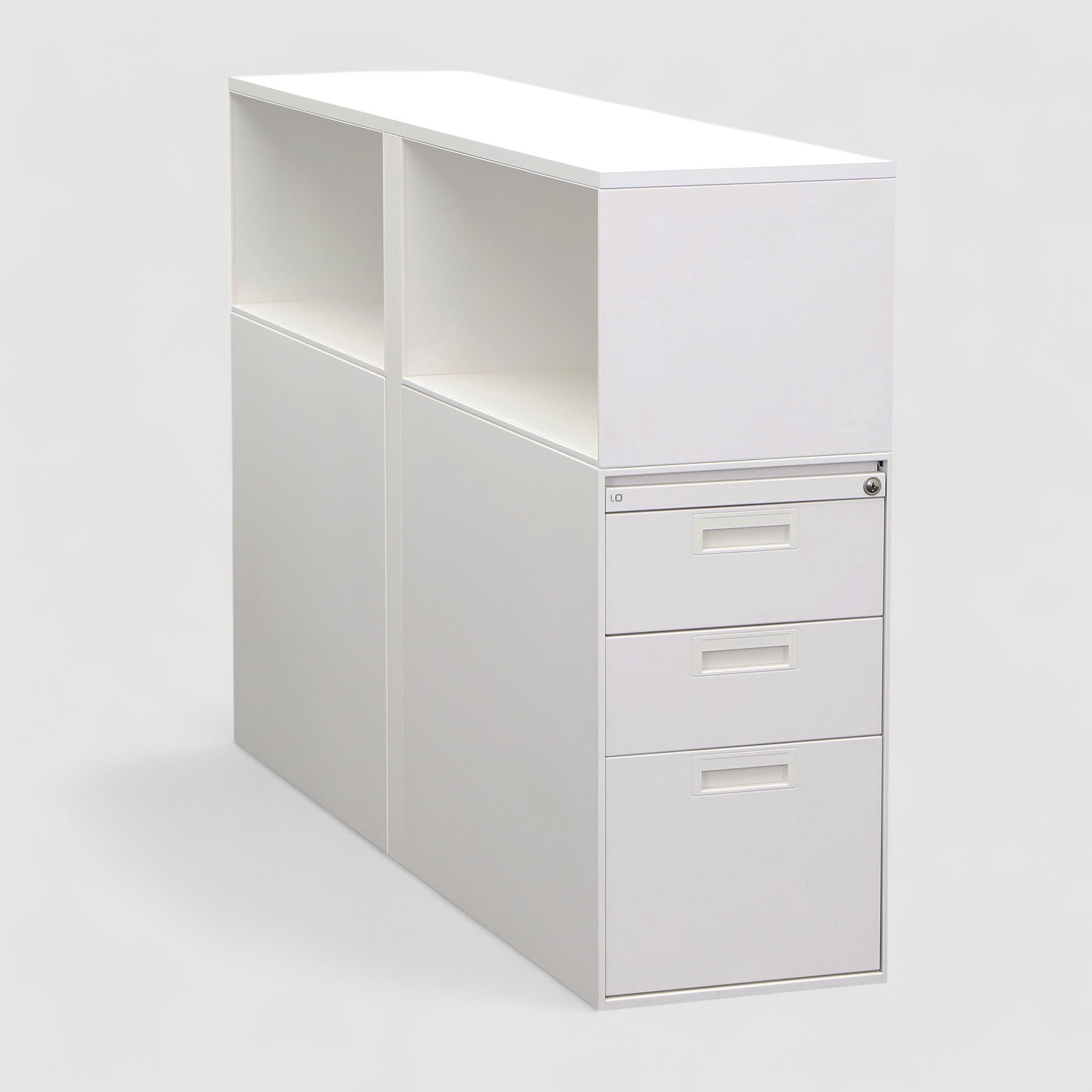 High carcase Lista LO, white, metal (White, Good, With key)