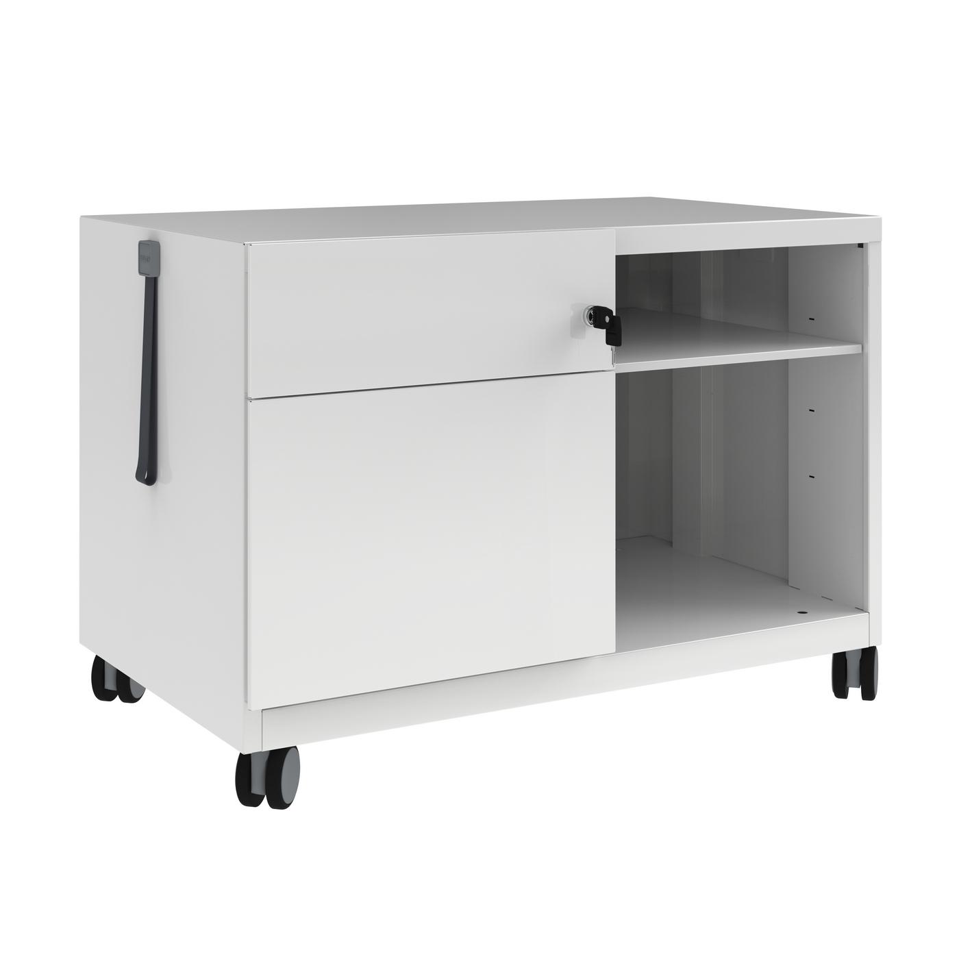 Bureau Caddy Bisley Note (Blanc, Nouveau, Avec clé)