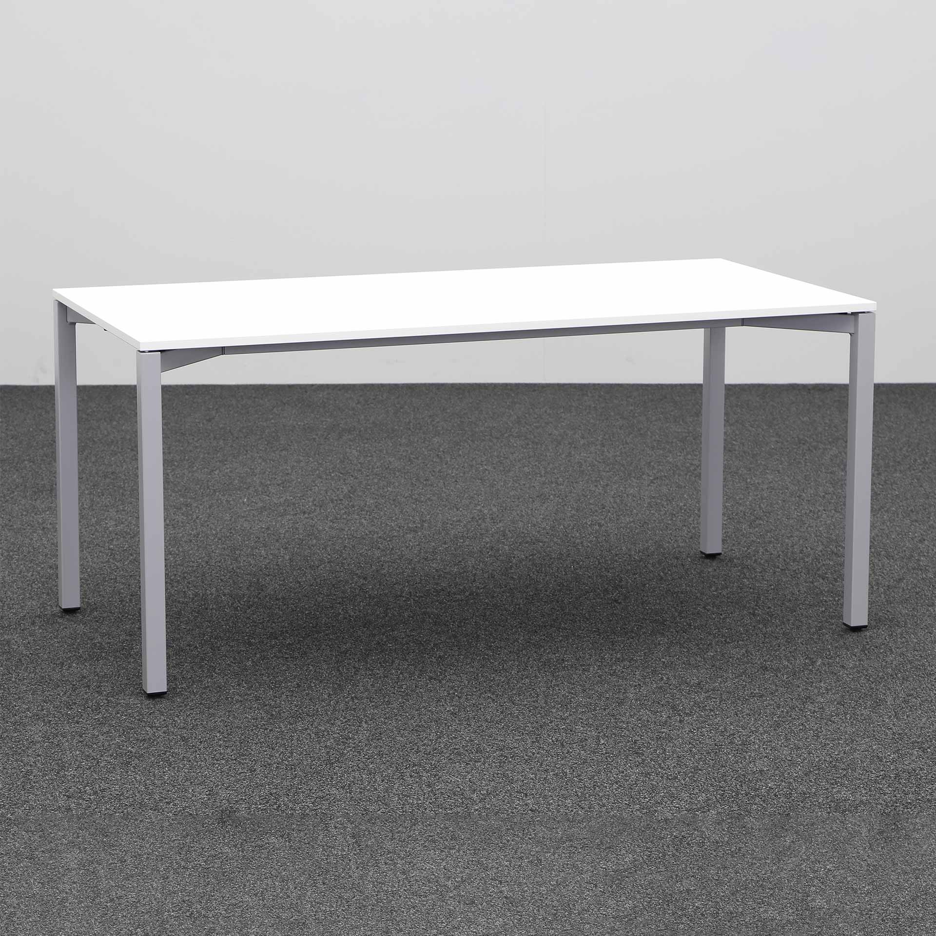 Table de réunion Tradingzone Smartline (Blanc, Nouveau, 160x80, Gris argenté, Gris argenté)