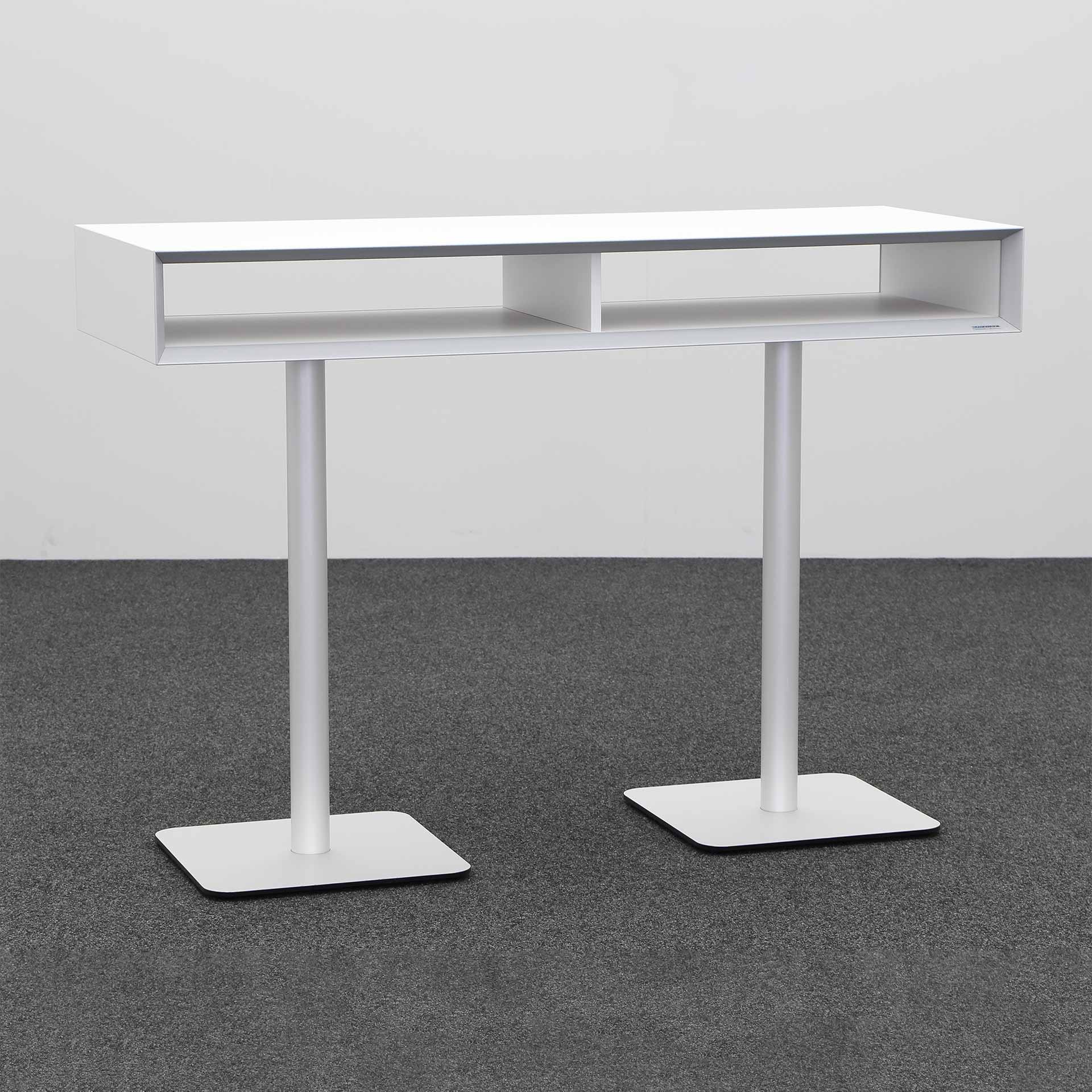 Tables de réunion debout Tradingzone Smartline (Gris clair, Très bon, 160x60, Gris argenté, Gris argenté)