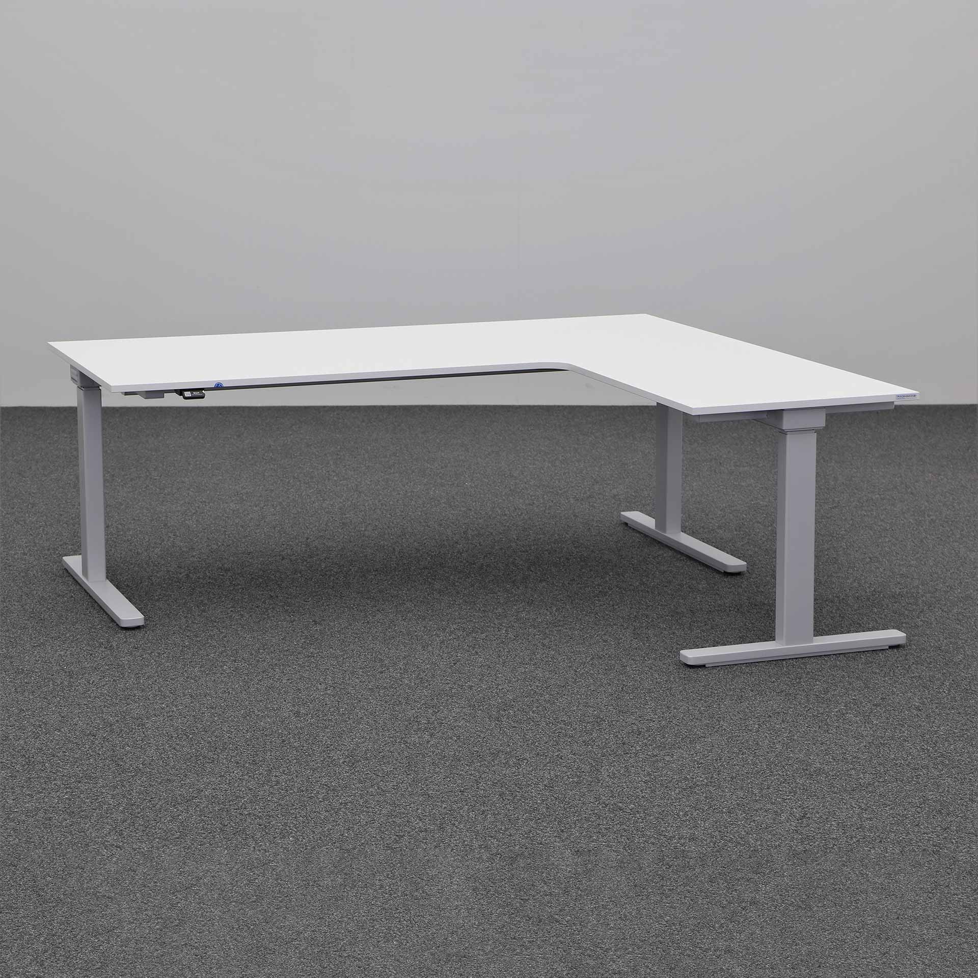 Table d'angle assis/debout Tradingzone Smartline côté court à droite (Gris clair, Nouveau, 180x160, Gris argenté, Gris argenté)