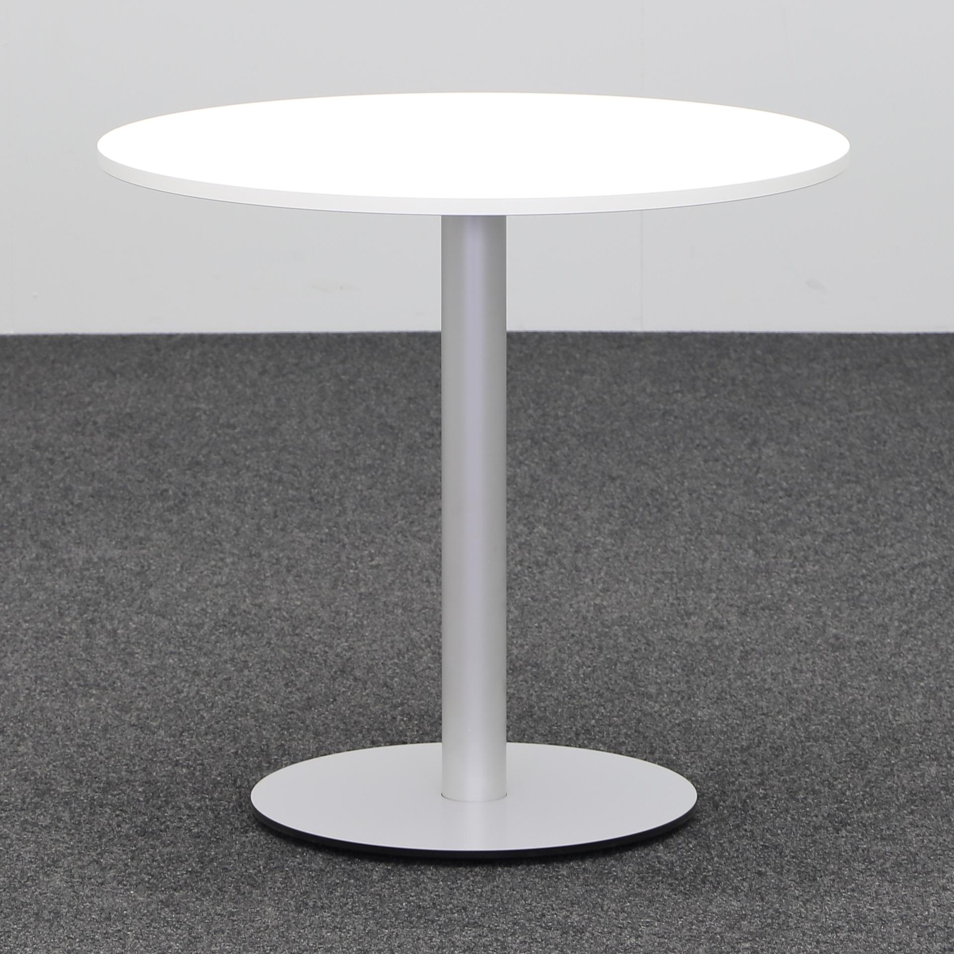 Table de réunion Tradingzone Smartline (Blanc, Nouveau, 80x80, Gris argenté, Gris argenté)