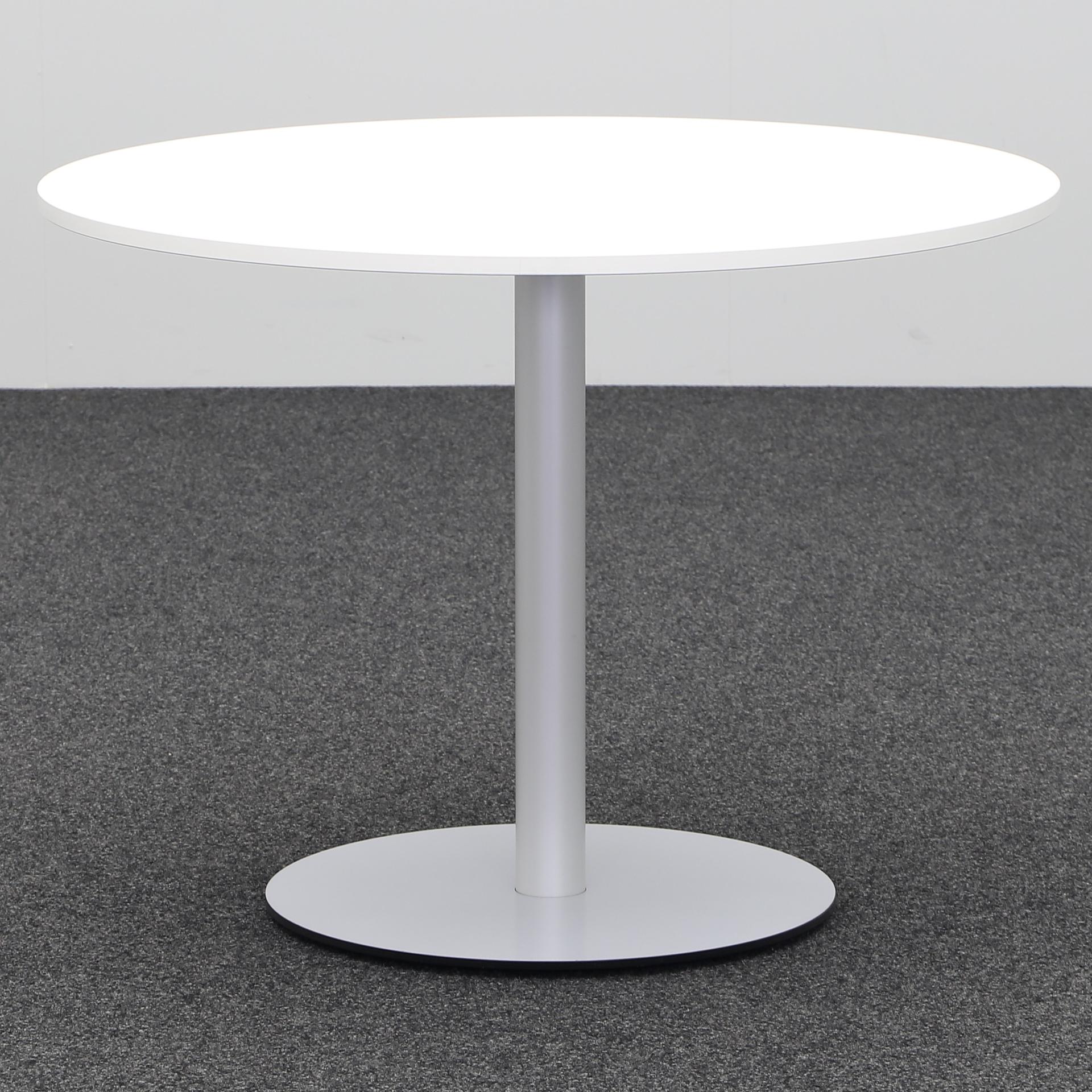 Table de réunion Tradingzone Smartline (Blanc, Nouveau, 100x100, Gris argenté, Gris argenté)