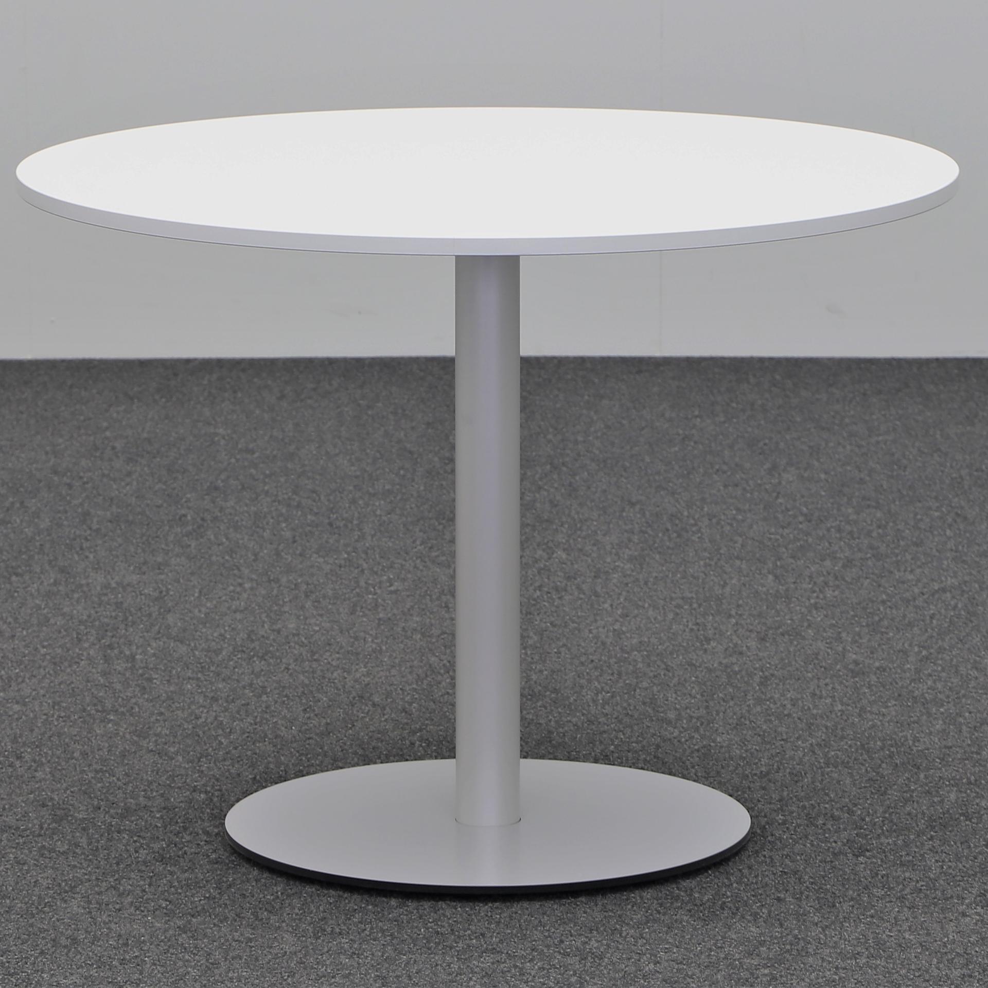 Table de réunion Tradingzone Smartline (Gris clair, Très bon, 100x100, Gris argenté, Gris argenté)