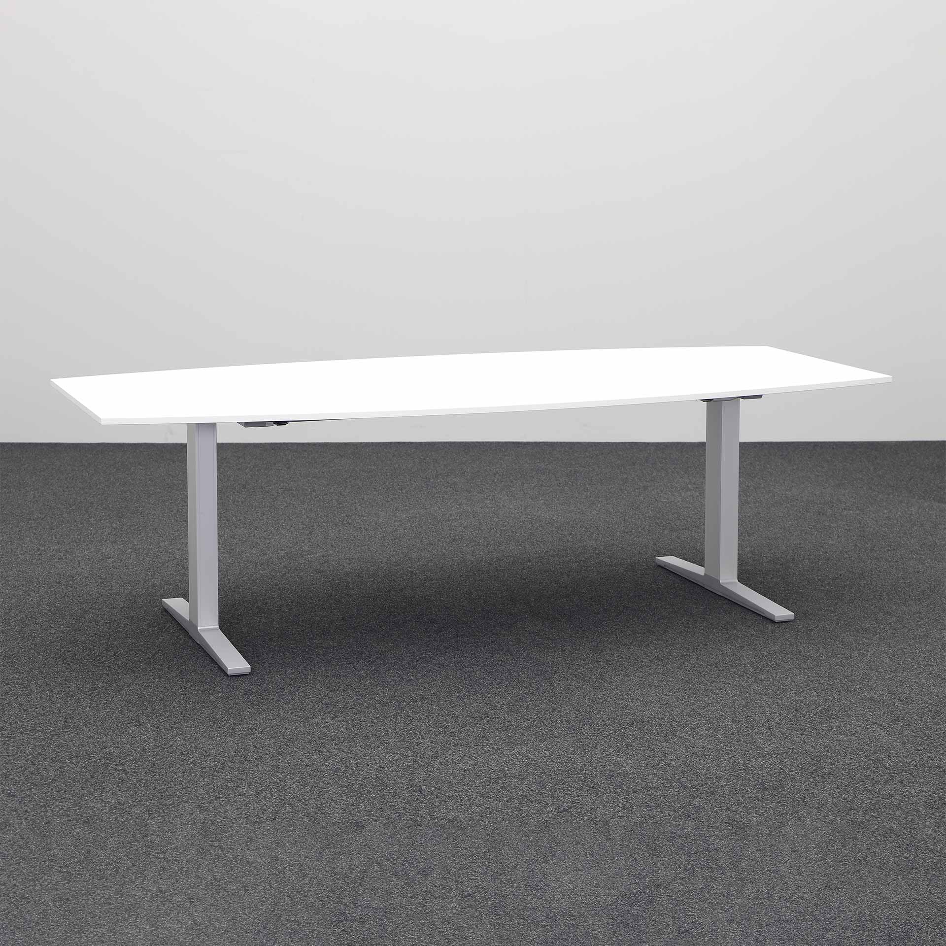 Table de réunion Tradingzone Smartline (Blanc, Nouveau, 240x110, Gris argenté)